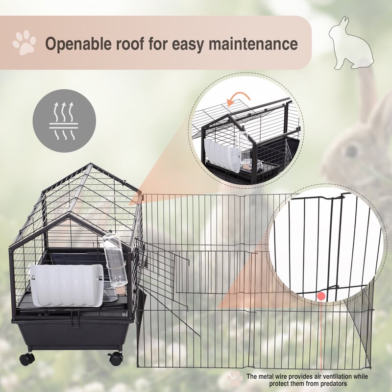 Oxbow guinea pig and dwarf rabbit habitat with play yard best sale